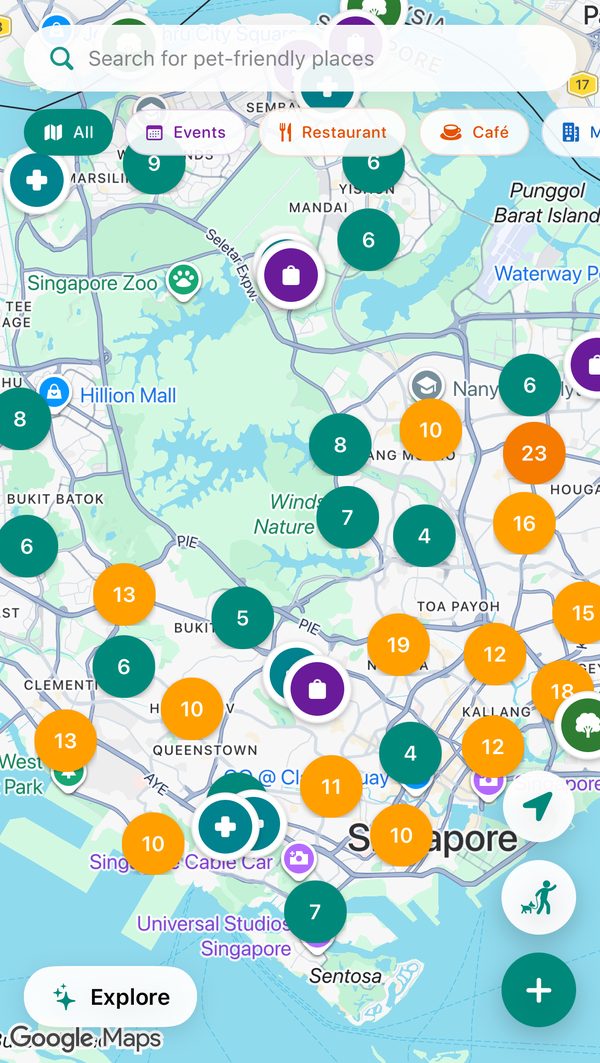 Singapore map in Momo